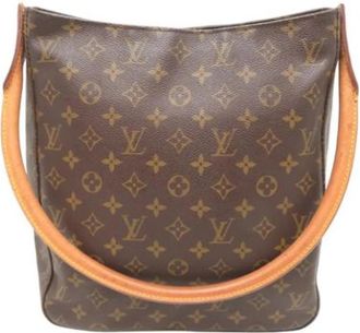 Louis Vuitton Pre-owned Canvas Shoulder Bag - Dames - Vintage Schoudertas - Bruin - ONE Size - Vintage