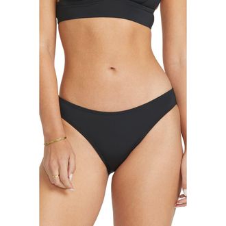 Billabong Sol Searcher Lowrider Bikini Bottoms in Black Pebble at Nordstrom Rack, Size Medium