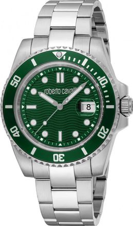 Roberto Cavalli RC5G168M0025 Mens Crest Watch - Silver - One Size