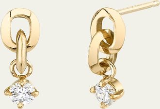 Lizzie Mandler Extra-Small Link Diamond Bottom Earring, Single