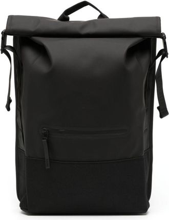 Rains W3 Trail foldover backpack - men - Polyurethane - One Size - Black