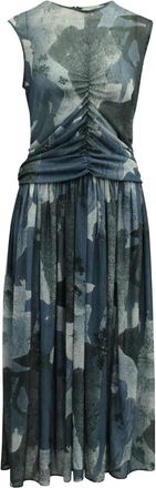 Victoria Beckham Abito midi con ruches - Blu