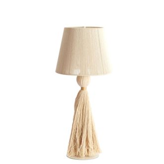 Light & Living Light & Living - L&aacute;mpara De Mesa - Espino - Beige - Textil