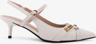 Pinko Decollet&eacute; Gloria 18 in pelle con dettaglio lettering in metallo - PINKO - gender_Woman