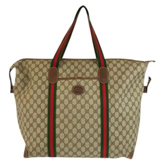 Gucci Vintage, unisex, Beige, ONE Size, Pre-owned GG Supreme Canvas Tote Bag
