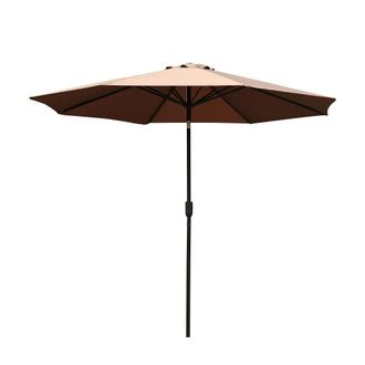 OUTSUNNY Sombrilla de jard&iacute;n 295x295x250 cm caf&eacute;