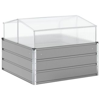 vidaXL Jardinera Gris Claro 100 X 100 X 77 Cm Acero Galvanizado Vidaxl