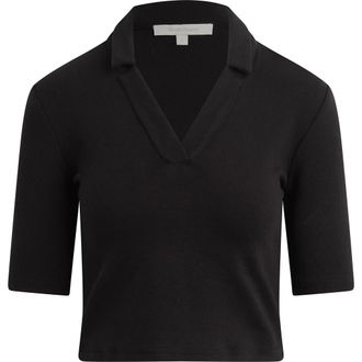 Favorite Daughter The Reading Johnny Collar Polo in Black at Nordstrom, Size X-Large