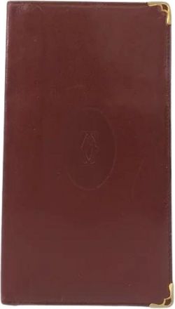 Cartier Pre-owned Accessories, female, Red, Size: ONE SIZE Pre-owned Vintage Leather Wallet