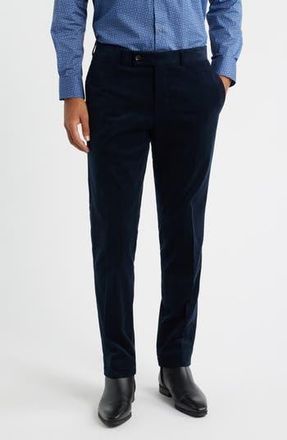 Jack Victor Palmer Navy Flat Front Cotton Stretch Corduroy Pants at Nordstrom Rack, Size 35