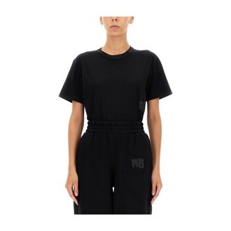 Alexander Wang Mujer, Camisetas, Negro, Talla: S
