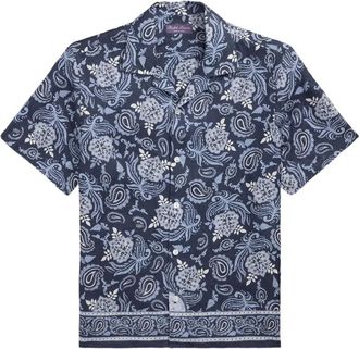 Ralph Lauren Purple Label Camicia con stampa paisley - Blu