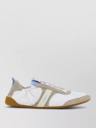 Chlo&eacute; suede and nylon low-top sneakers