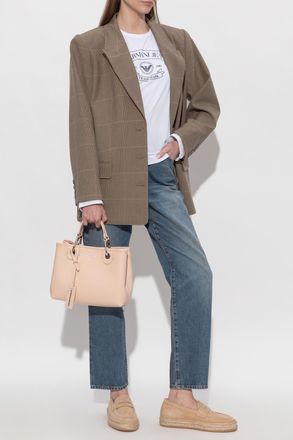 Emporio Armani T-shirt With Print, Womens, White