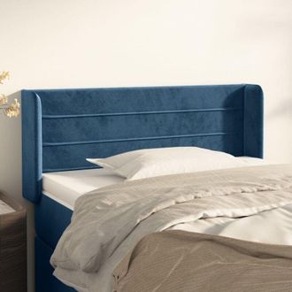 vidaXL Cabecero De Terciopelo Azul Oscuro 83x16x78/88 Cm Vidaxl