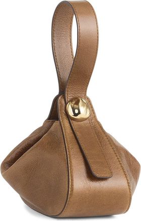 Madewell The Sculpted Metal Wristlet Bag in Light Roast at Nordstrom