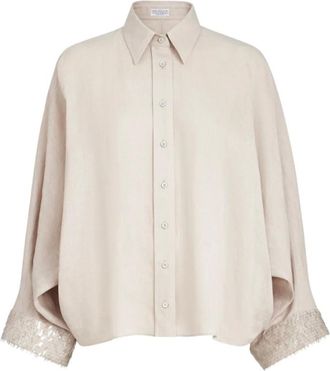 Brunello Cucinelli Donna, Camicette, Beige, S, new