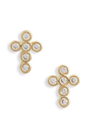 CHILD OF WILD Holy Cross Stud Earrings in Gold at Nordstrom