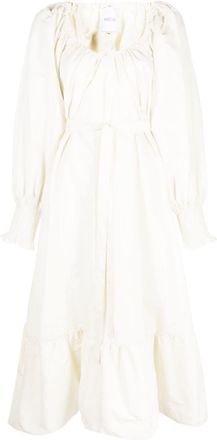 Patou tiered maxi dress - women - Polyester - 34 - Neutrals