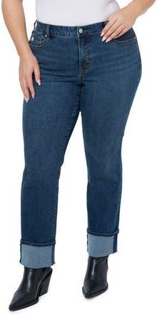 Seven 7 Straight Leg High Cuff Jeans in St. James at Nordstrom Rack, Size 24W