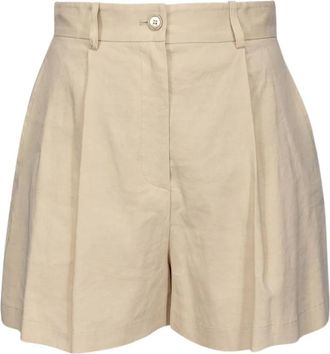 Pinko Sorridente Short - Dames - Bermuda - Beige - S - Korte Broeken