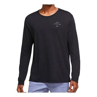 Nike Miler Run Reflective Quick Dry Running Long Sleeves Tops Black CU7879-010