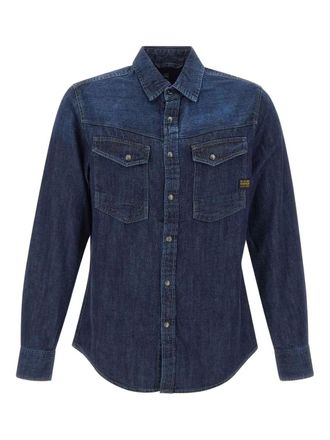 G-Star Dakota overhemd met logopatch - Blauw