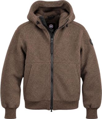 Canada Goose Chilliwack Fleece Bomber - Heren - Vesten met rits - Bruin - L - Wol - Hoodies & sweatvesten