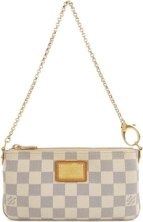 Louis Vuitton White Coated Canvas Pochette Pouch (Pre-Owned)