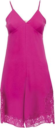 Maje Playsuit met afwerking van kant - Roze