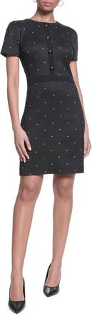 Karl Lagerfeld Millie Dot Minidress in Black/soft White/black at Nordstrom, Size 10