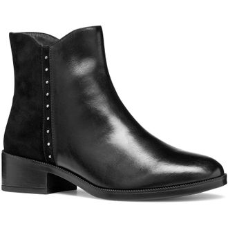 Geox D Camexia Leather Womens Black Boots - Size UK 7.5