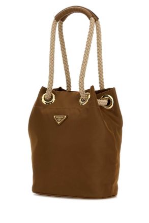 Prada Womens Camel Re-Nylon Prada Mariner Bucket Bag Brandy Recycledpolyamide-Calfleather Borse A Mano