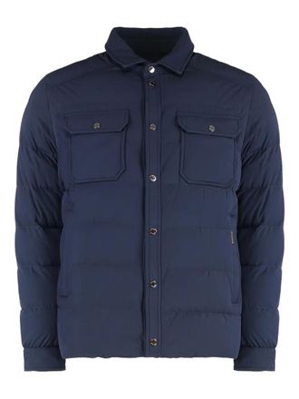 Moorer Gewatteerd jack met shirtkraag - Blauw