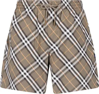 Burberry Pantaloncini Da Mare Check