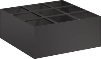 vidaXL Macetero De Jard&iacute;n Negro 100 X 100 X 20 Cm Vidaxl