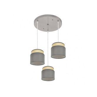 Fabrilamp Fabrilamp - Plafon Natural/gris Modelo Kandy 3luces Regulable
