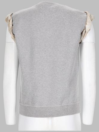 Maison Margiela Short-Sleeve Cotton Sweatshirt - Gray