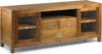 Moycor Mueble tv 2 puertas y 3 cajones en madera marrón anch. 150 cm