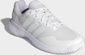adidas Tennisschuh ADIDAS PERFORMANCE GAMECOURT 2 TENNIS SHOES, Herren, Gr. 42,5, cloud wei&szlig;, ftwr wei&szlig;, ftwr wei&szlig;, Synthetik, Textil, Schuhe Tennisschuh