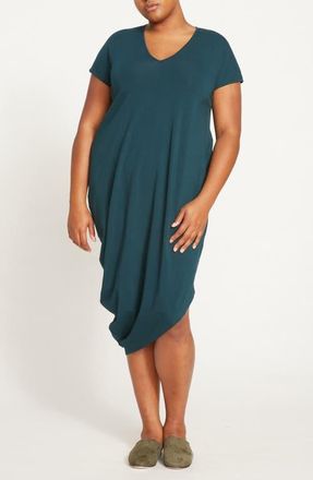 Universal Standard Geneva Asymmetric T-Shirt Dress in Deep Sea at Nordstrom, Size 3Xl