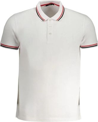 Cavalli Wit Katoenen Poloshirt met Contrastdetails - Heren - Polos - Wit - M - Katoen - Tops