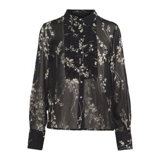 Part Two Fine Leaf Print - 304387 - female - Part Two - Shirts - Black - 3XL - Blouses & Shirts