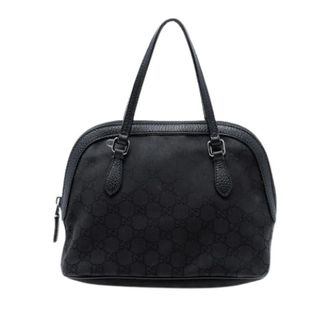 Gucci Pre-owned Handbags, female, Black, Size: ONE SIZE Pre-owned Nylon Satchel