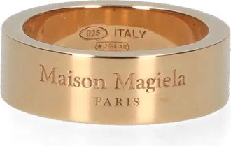 Maison Margiela Gold-Plated Sterling Silver Circular Logo Ring