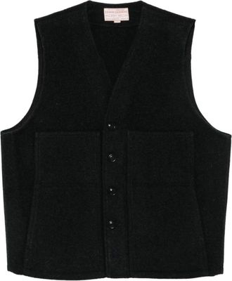 Filson Chaleco de Lana Mackinaw - Jackets - Hombre - Negro - M
