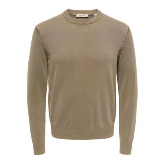 Only & Sons Round-neck Truien - Heren - Ronde hals truien - Beige - XL - Truien & Vesten