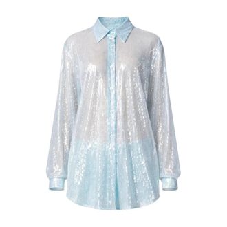 Twentyfourhaitch Shirts, female, Blue, Size: 2XL Classic Over Shirt