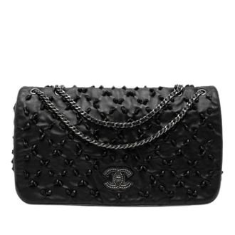 Chanel Pre-owned Vintage Quilted Shoulder Bag - Dames - Pre-owned - Zwart - Maat: ONE Size Leer