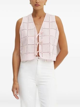 IVY OAK Top met geperforeerd design - Roze